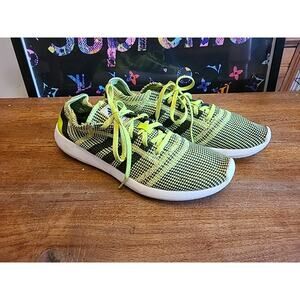 Adidas Element Refine Tricot Mens Size 10 Neon White Running Shoes Sneakers